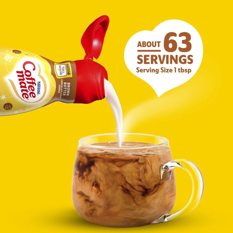 slide 4 of 11, Coffee mate Tollhouse Brown Butter Chocolate Chip Cookie Coffee Creamer - 32 fl oz, 32 fl oz