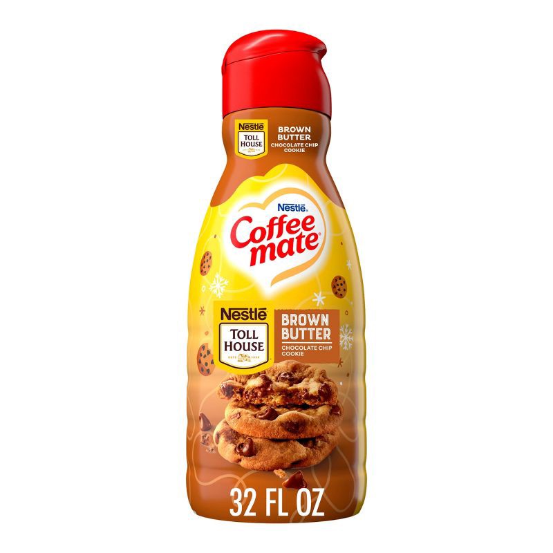 slide 1 of 11, Coffee mate Tollhouse Brown Butter Chocolate Chip Cookie Coffee Creamer - 32 fl oz, 32 fl oz