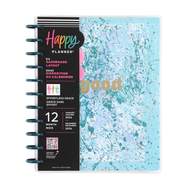 slide 7 of 7, 2024 Happy Planner Monthly/Weekly Big Happy Planner, 8-1/2"" X 11"", Graceplace Effortless Grace, January To December, Ppbd12-148, 1 ct