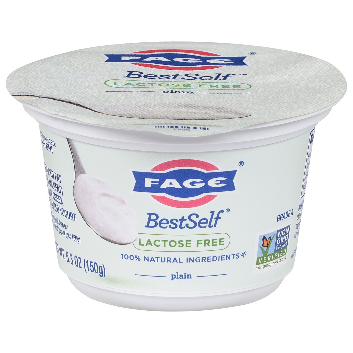 slide 1 of 7, Fage BestSelf Greek Plain Strained Yogurt 5.3 oz, 5.3 oz