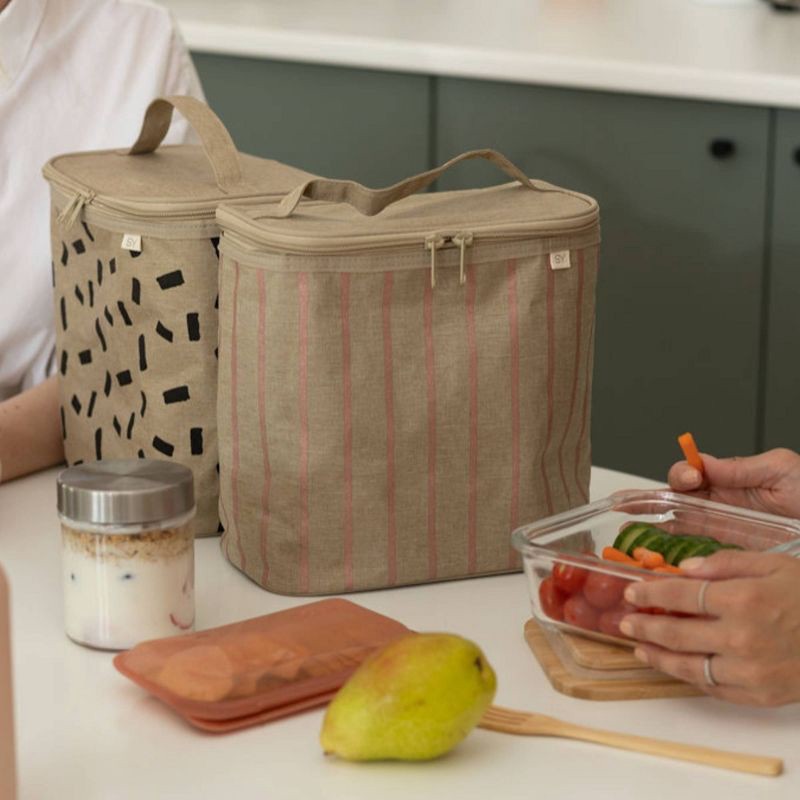 Nourish by SoYoung Lunch Bag - Rose Gold Pinstripe