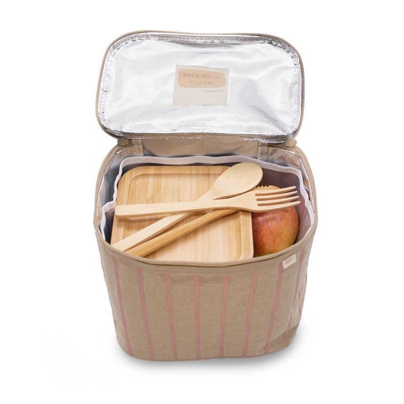 Nourish by SoYoung Lunch Bag - Rose Gold Pinstripe