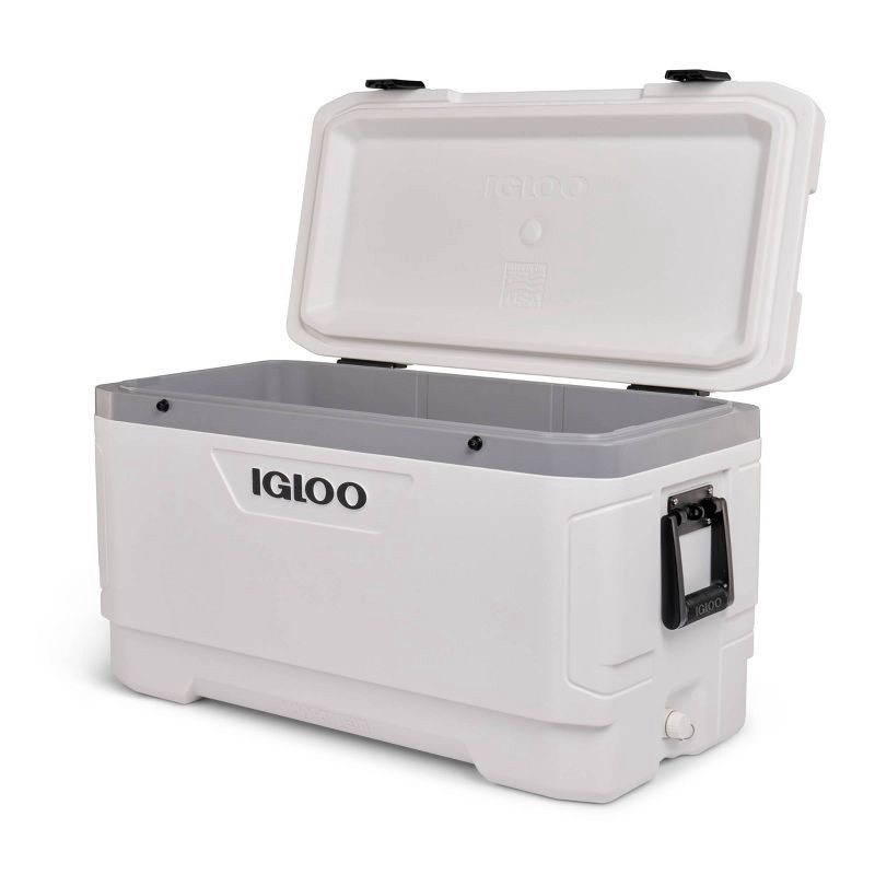 slide 9 of 11, Igloo Latitude 100qt Marine Cooler: UV-Resistant, Hard-Sided Polyethylene, 100 qt