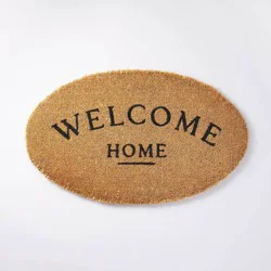 1'11x2'11 'Welcome' Coir Doormat Black - Threshold™ designed with Studio  McGee