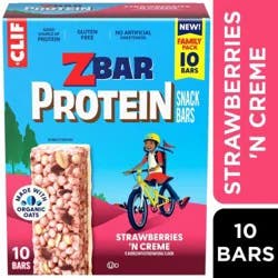 Zbar Protein Strawberries 'N Creme Crispy Snack Bars, 10 ct