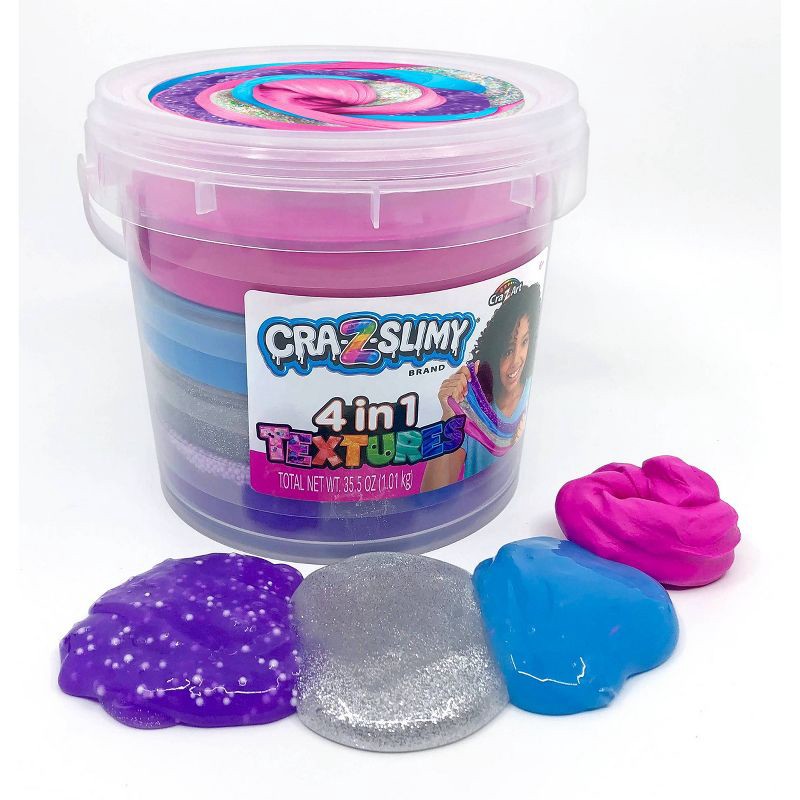 Cra-Z-Slimy 4-in-1 Textures Bucket 1 ct | Shipt