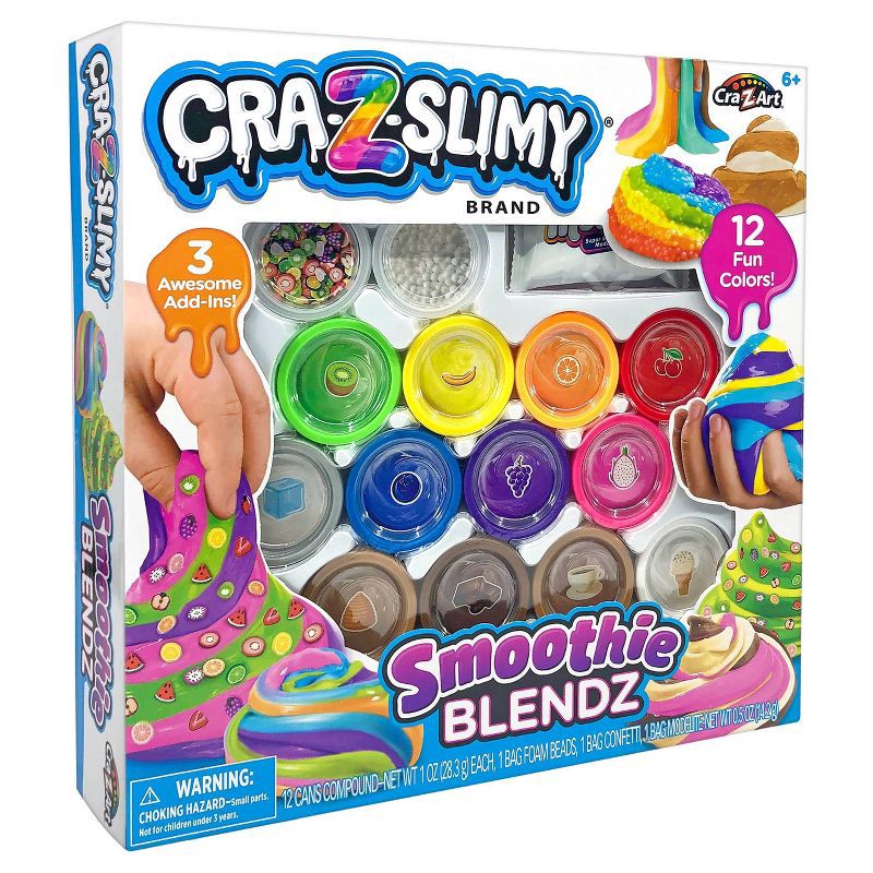 slide 3 of 9, Cra-Z-Slimy Smoothie Blendz: Creative Thinking Slimes & Putties Set, 15-Pieces, Includes Fun Colors, 1 ct