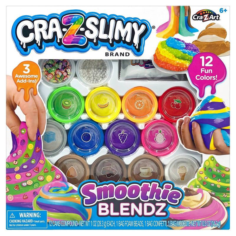 slide 1 of 9, Cra-Z-Slimy Smoothie Blendz: Creative Thinking Slimes & Putties Set, 15-Pieces, Includes Fun Colors, 1 ct