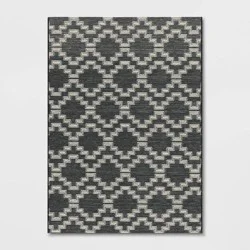 5'x7' Tapestry Outdoor Rug Black/White - Threshold™