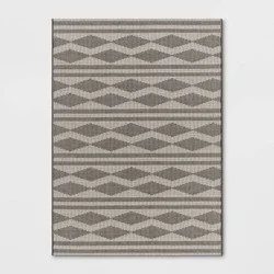 5'x7' Tapestry Geo Outdoor Rug Gray - Threshold™
