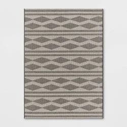 5'x7' Tapestry Geo Outdoor Rug Gray - Threshold™