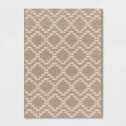5'x7' Tapestry Outdoor Rug Tan/White - Threshold™