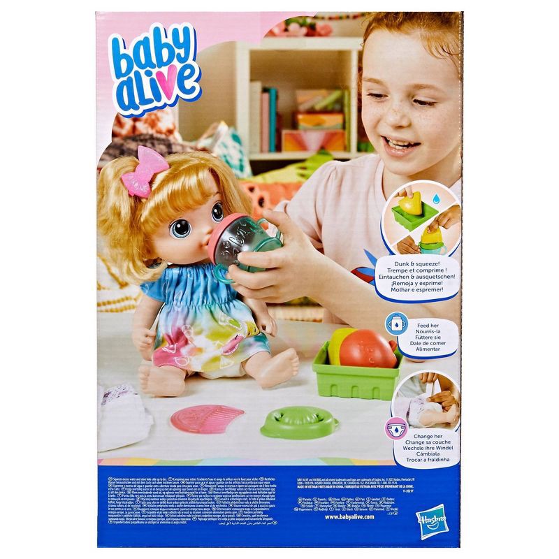 slide 3 of 7, Baby Alive Fruity Sips Baby Doll - Blonde Hair/Blue Eyes, 1 ct