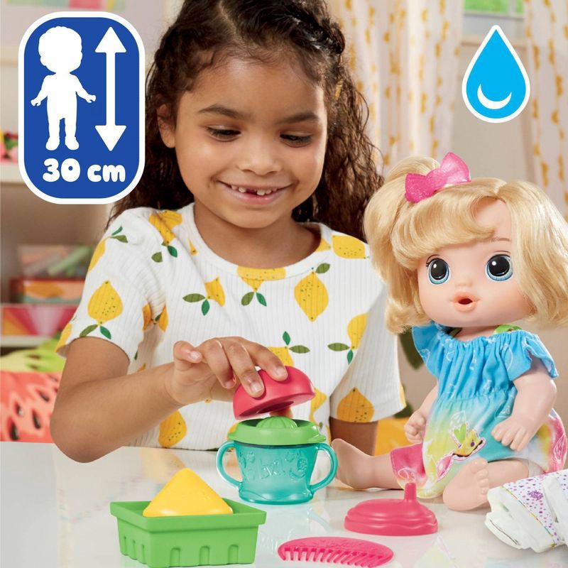 slide 7 of 7, Baby Alive Fruity Sips Baby Doll - Blonde Hair/Blue Eyes, 1 ct