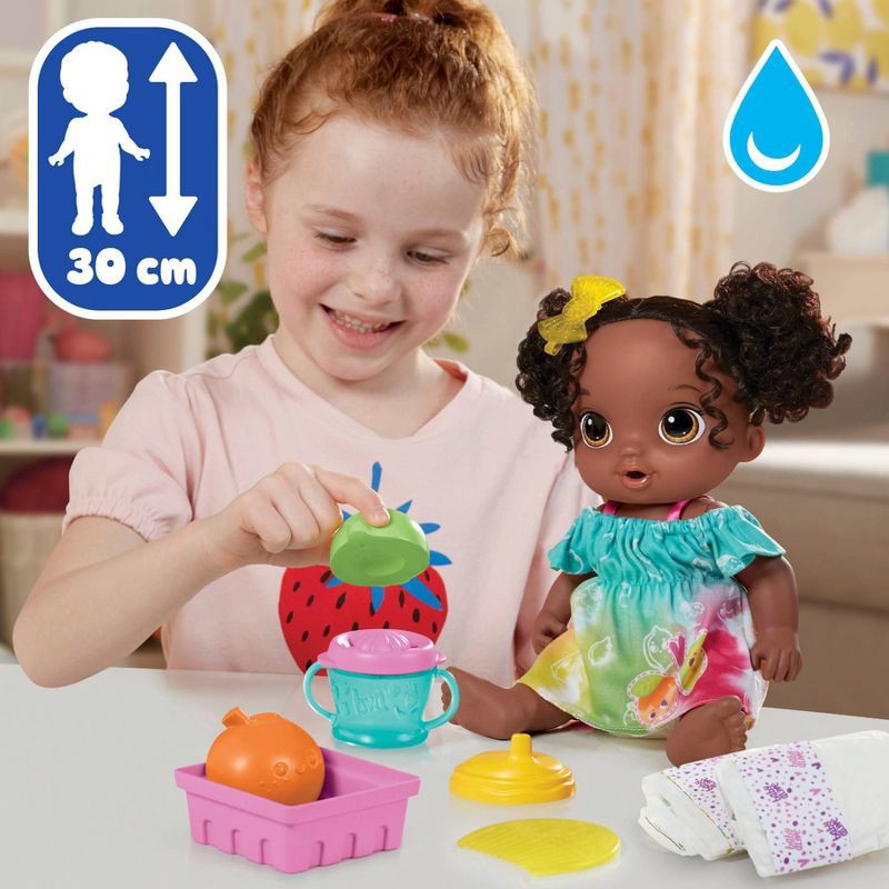 slide 6 of 6, Baby Alive Fruity Sips Baby Doll - Black Hair/Brown Eyes, 1 ct