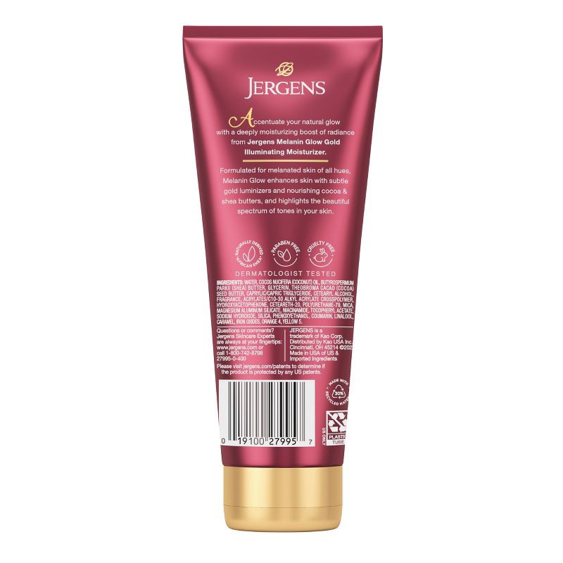 slide 2 of 11, Jergens Natural Glow Melanin Glow Body Lotion - Gold - 7 fl oz, 7 fl oz