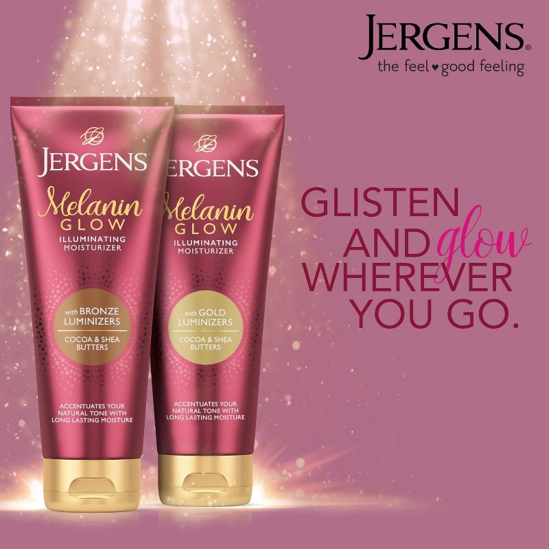 slide 7 of 11, Jergens Natural Glow Melanin Glow Body Lotion - Gold - 7 fl oz, 7 fl oz