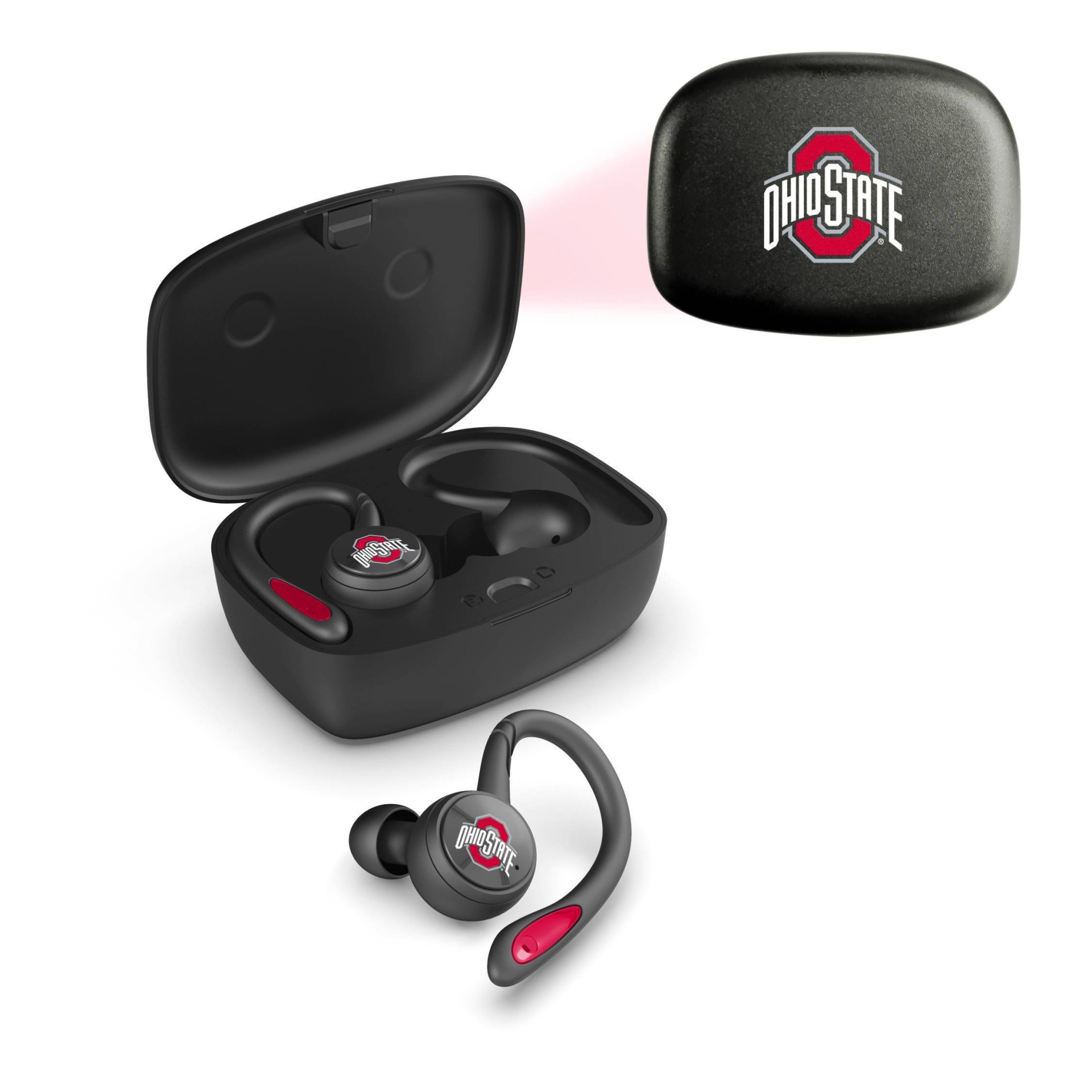 slide 1 of 2, NCAA Ohio State Buckeyes True Wireless Bluetooth Sports Earbuds, 1 ct