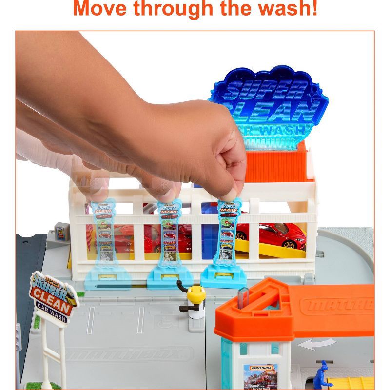 slide 3 of 6, Matchbox MBX Action Drivers Super Car Wash Playset, 1 ct