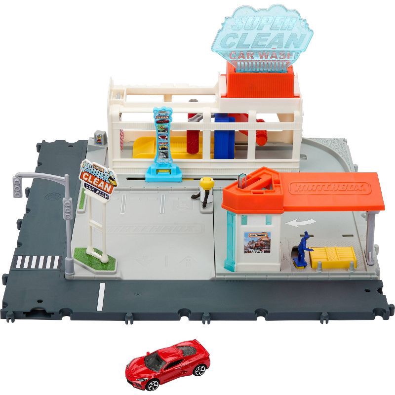 slide 1 of 6, Matchbox MBX Action Drivers Super Car Wash Playset, 1 ct