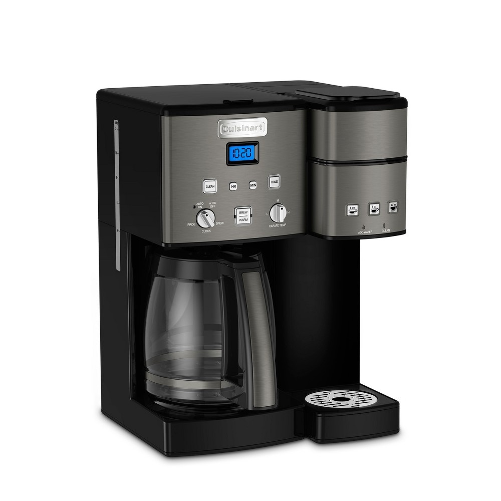 slide 3 of 3, Cuisinart Combo 12 Cup and Single Serve Coffee Maker Black Stainless, 1 ct