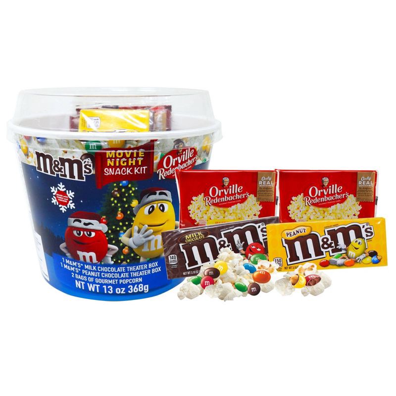slide 3 of 3, Mars M&M's Holiday Gourmet Movie Night Snack Kit Variety Pack - 13oz, 13 oz