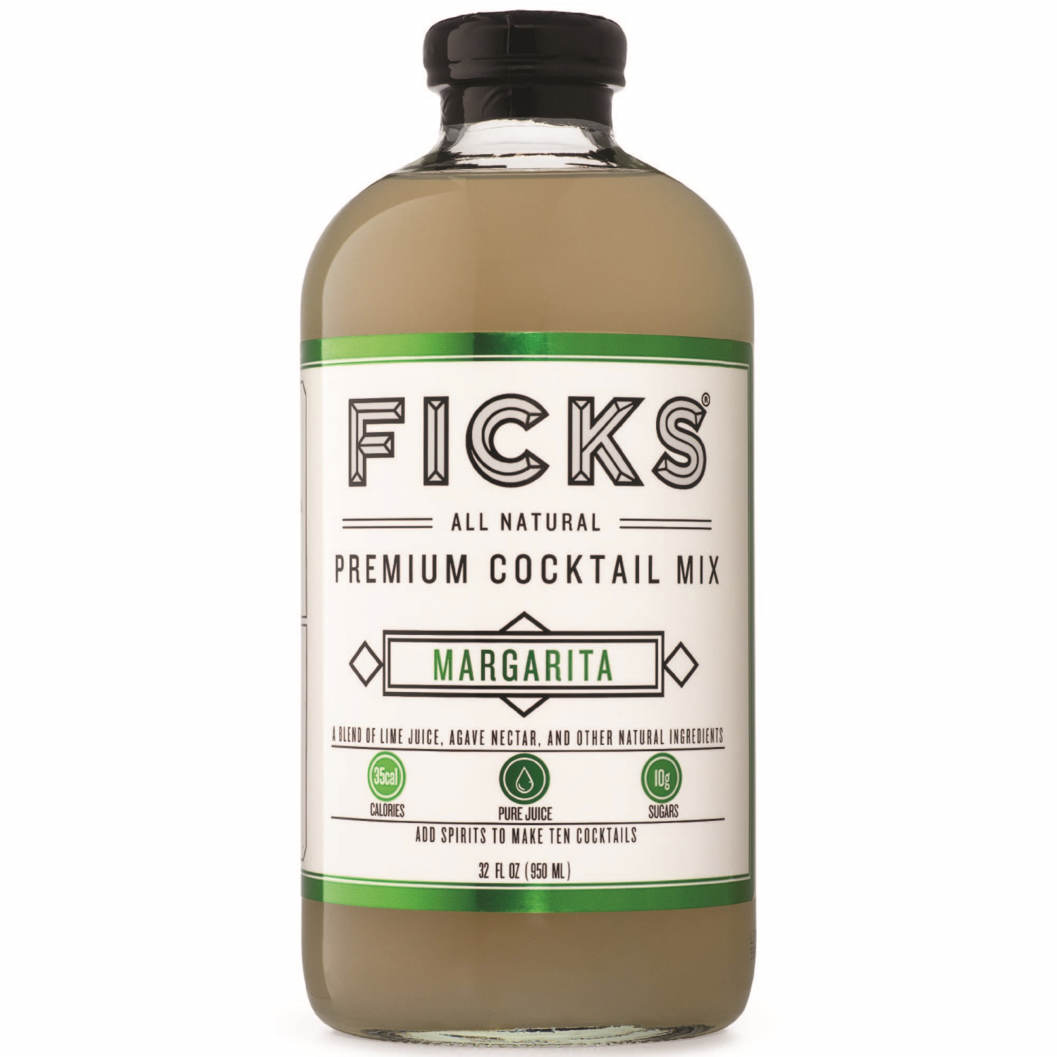 slide 1 of 2, Ficks Premium Margarita Cocktail Mix - 32 fl oz, 32 fl oz