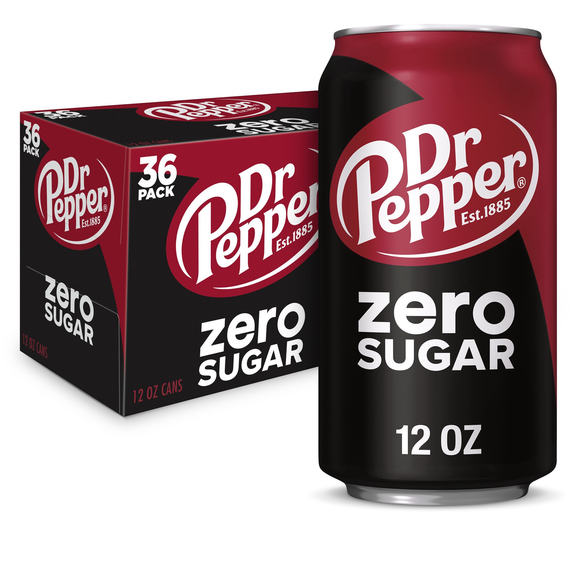 slide 1 of 9, Dr Pepper Zero Sugar Soda, 24 Pack, 24 ct; 12 oz
