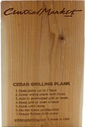 Central Market Cedar Grlling Plank