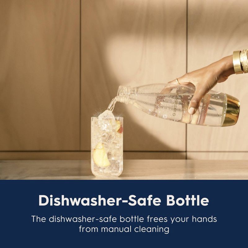 slide 5 of 10, SodaStream Terra Sparkling Water Maker with CO2 and Carbonating Bottle White/Gold: Soda Streamer Machine, 1 ct