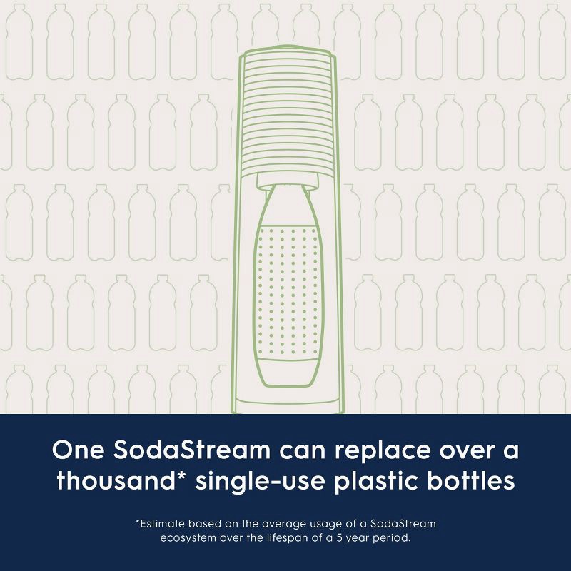 slide 6 of 10, SodaStream Terra Sparkling Water Maker with CO2 and Carbonating Bottle White/Gold: Soda Streamer Machine, 1 ct
