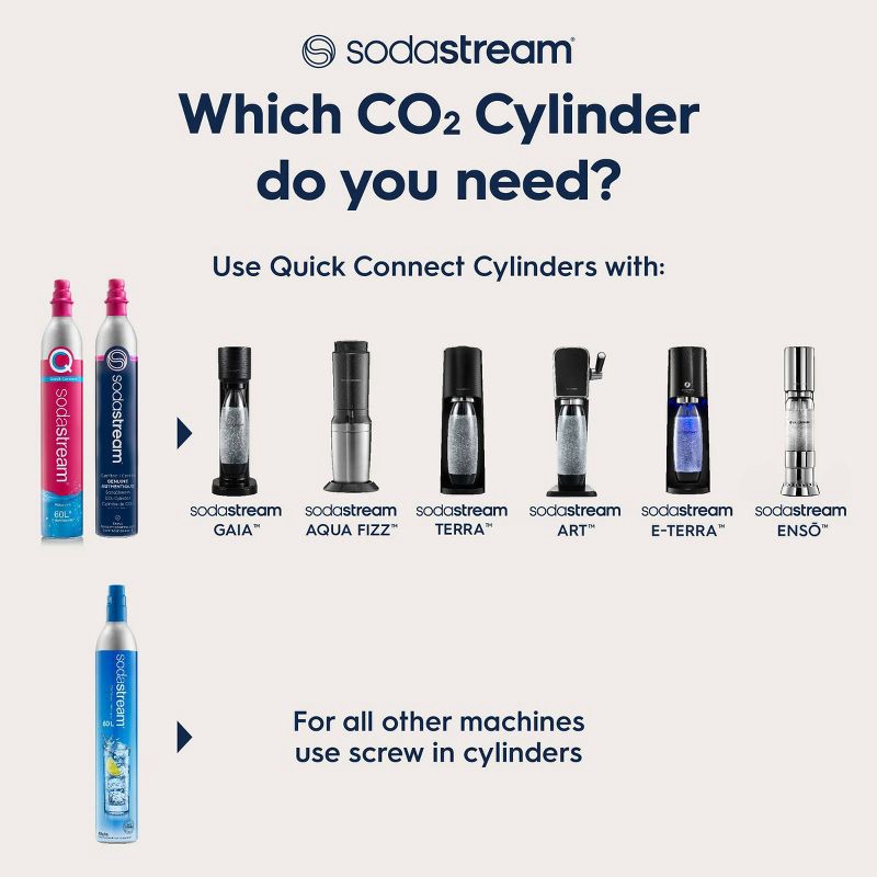 slide 8 of 10, SodaStream Terra Sparkling Water Maker with CO2 and Carbonating Bottle White/Gold: Soda Streamer Machine, 1 ct