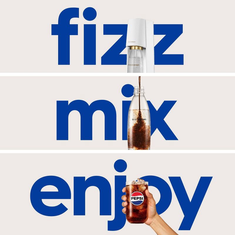 slide 9 of 10, SodaStream Terra Sparkling Water Maker with CO2 and Carbonating Bottle White/Gold: Soda Streamer Machine, 1 ct