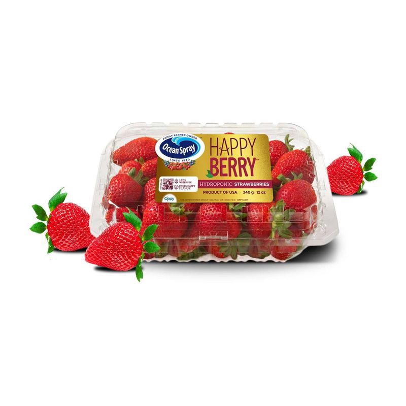 slide 2 of 2, Ocean Spray Happy Berry Hydroponic Strawberries - 12oz, 12 oz