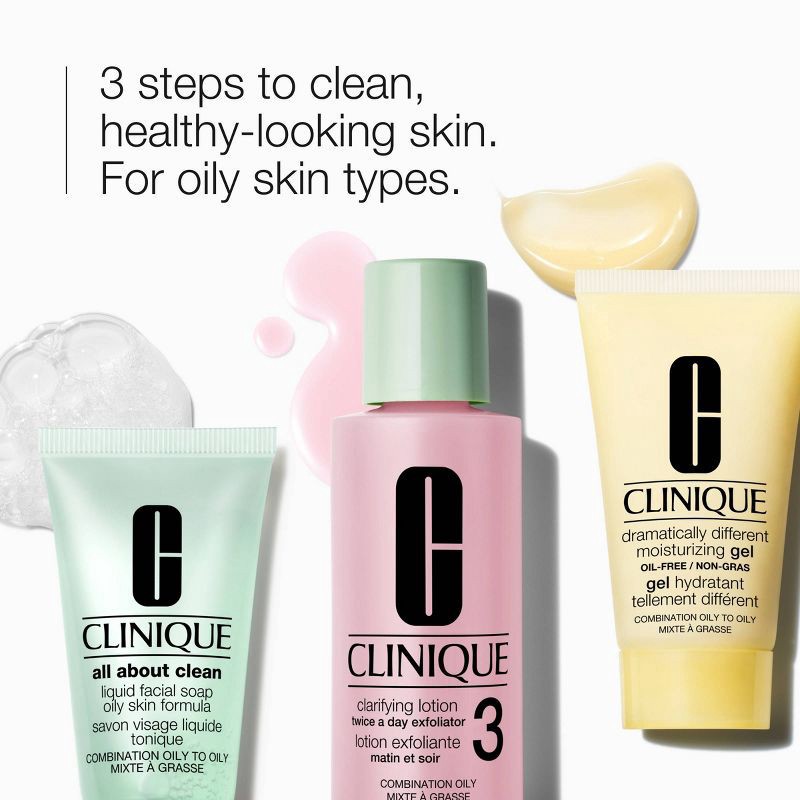 slide 3 of 5, Clinique 3-Step Skin Care Kit - Skin Type 3 - 4oz/3ct - Ulta Beauty, 3 x 4 oz, 3 ct