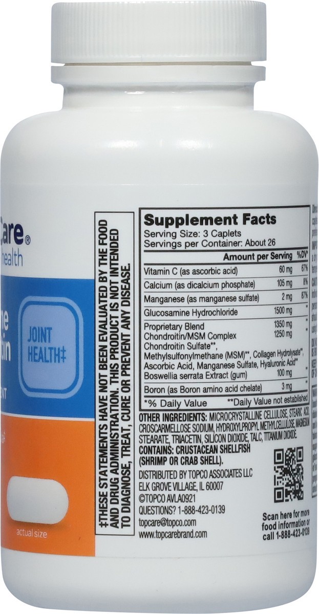slide 8 of 14, TopCare Health Triple Strength Glucosamine & Chondroitin with MSM 80 Caplets, 80 ct