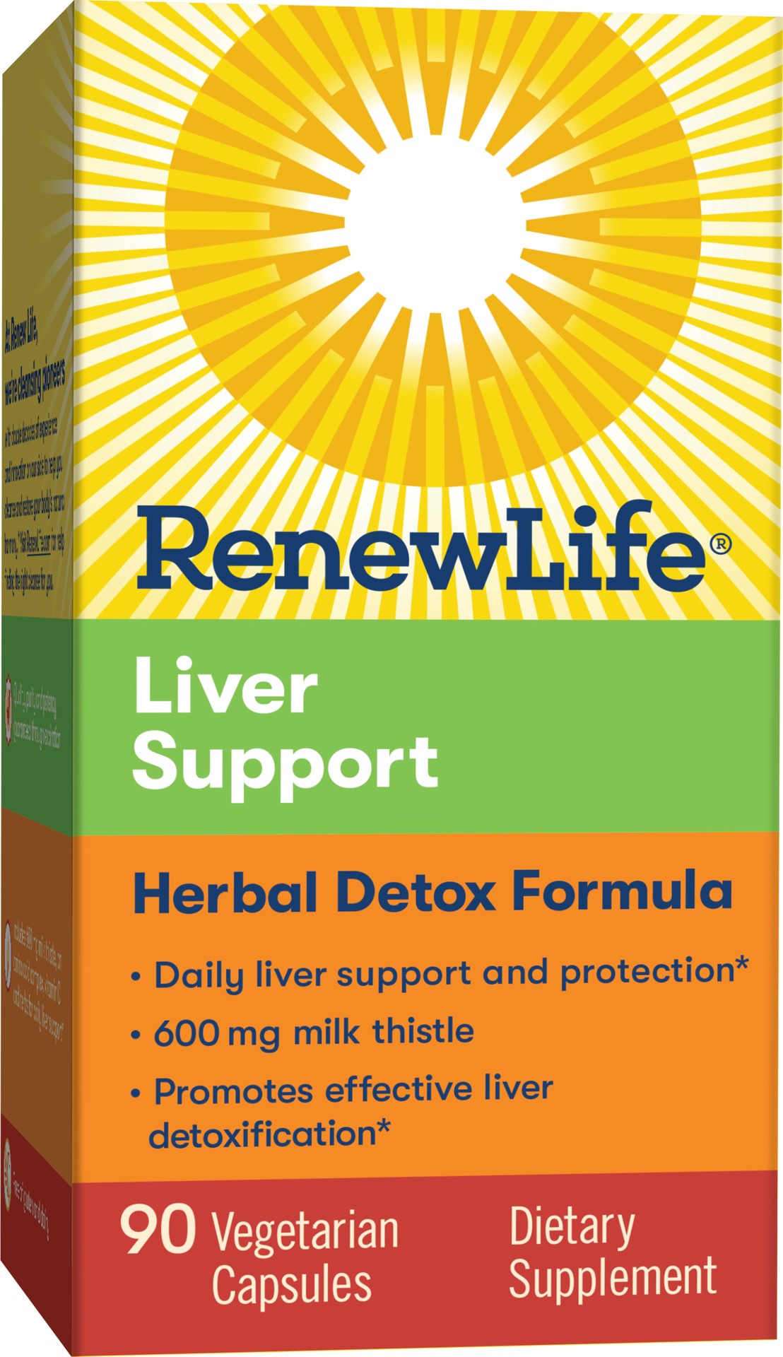 slide 3 of 5, Renew Life Adult Cleanse - Liver Support - Herbal Detox Formula - 600mg of Milk Thistle, Gluten & Dairy Free - 90 Vegetarian Capsules (Packaging May Vary), 90 ct