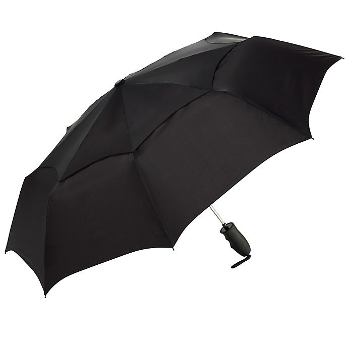 slide 1 of 1, Shedrain Windjammer Vented Auto Open Compact Umbrella - Black, 1 ct