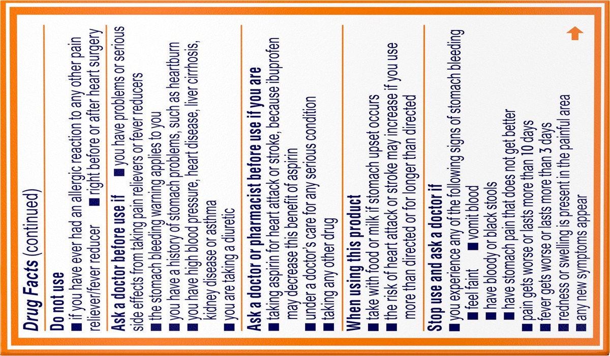 slide 4 of 7, Motrin IB Liquid Gels, Ibuprofen 200 mg, Pain Reliever & Fever Reducer Minor Arthritis Pain, Muscular Aches, Headache, Menstrual Cramps & Backache, NSAID, 20 Ct, 20 ct