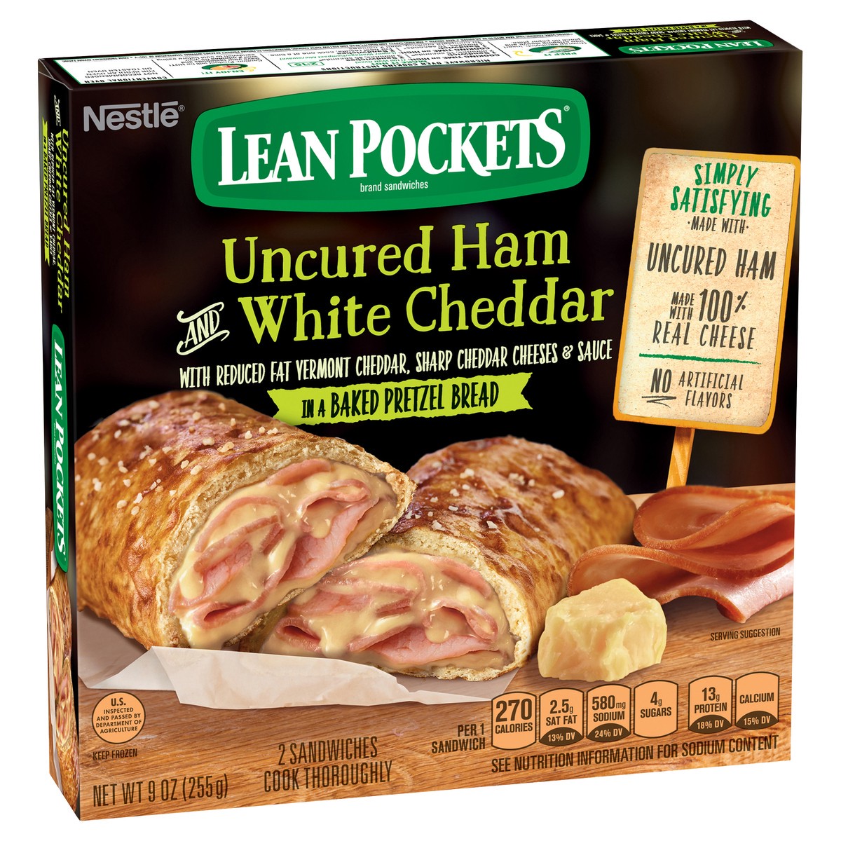 slide 1 of 10, Lean Pockets Frozen Sandwich, 9 oz