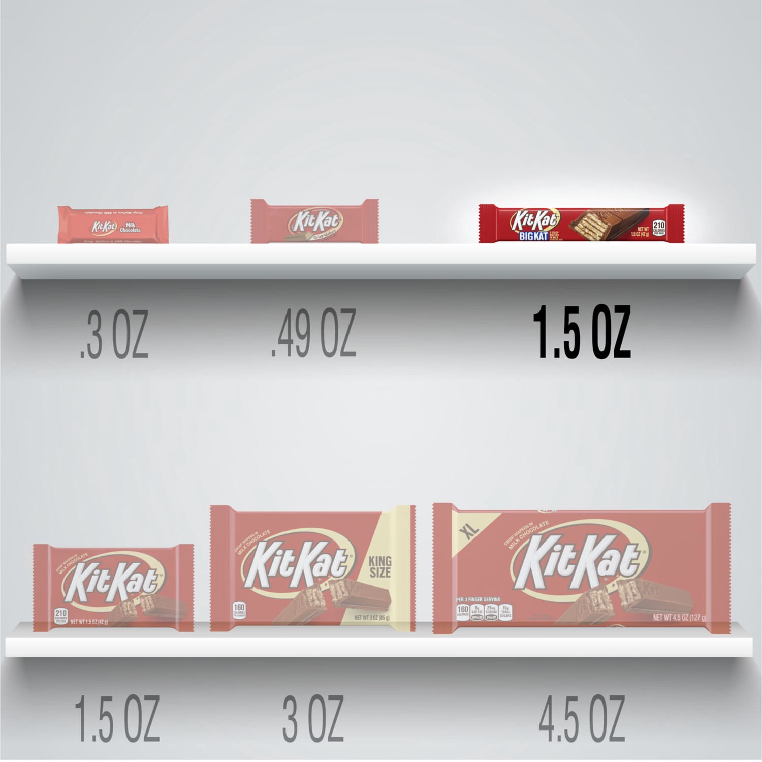 slide 3 of 5, KIT KAT BIG KAT Milk Chocolate Wafer Candy Bar, 1.5 oz, 1.5 oz
