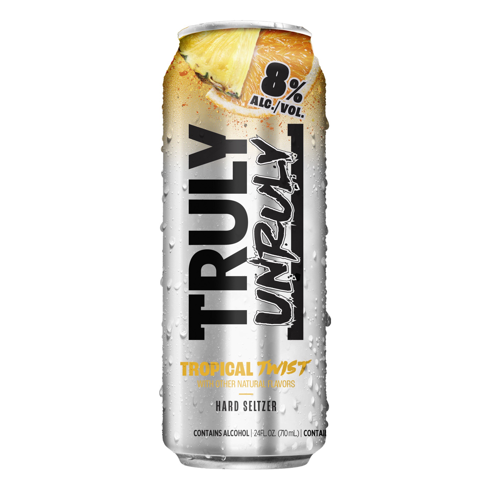 slide 2 of 2, TRULY Unruly Hard Seltzer Tropical Twist 8% ABV (24 fl. oz. Can), 24 fl oz