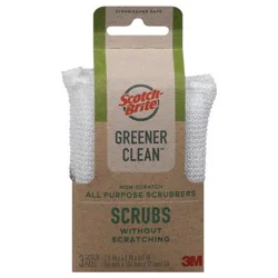 Scotch-Brite Non-Scratch Greener Clean All Purpose Scrubbers - 3 ct