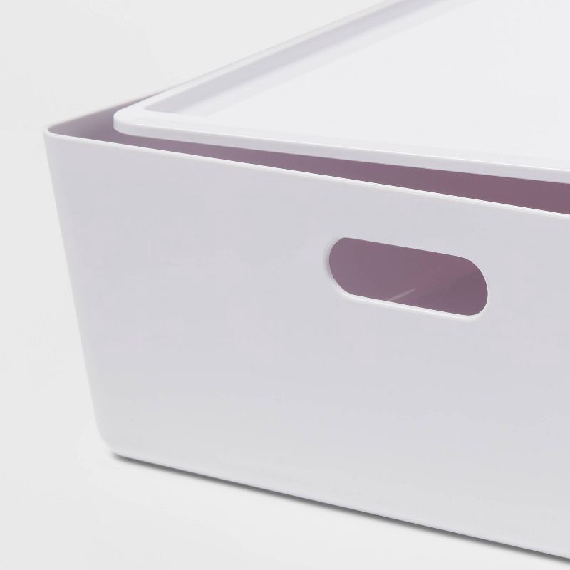 4L Stacking Bin with Lid White - Brightroom™