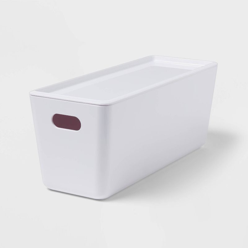 slide 1 of 3, 5L Stacking Bin with Lid White - Brightroom™, 5 liter