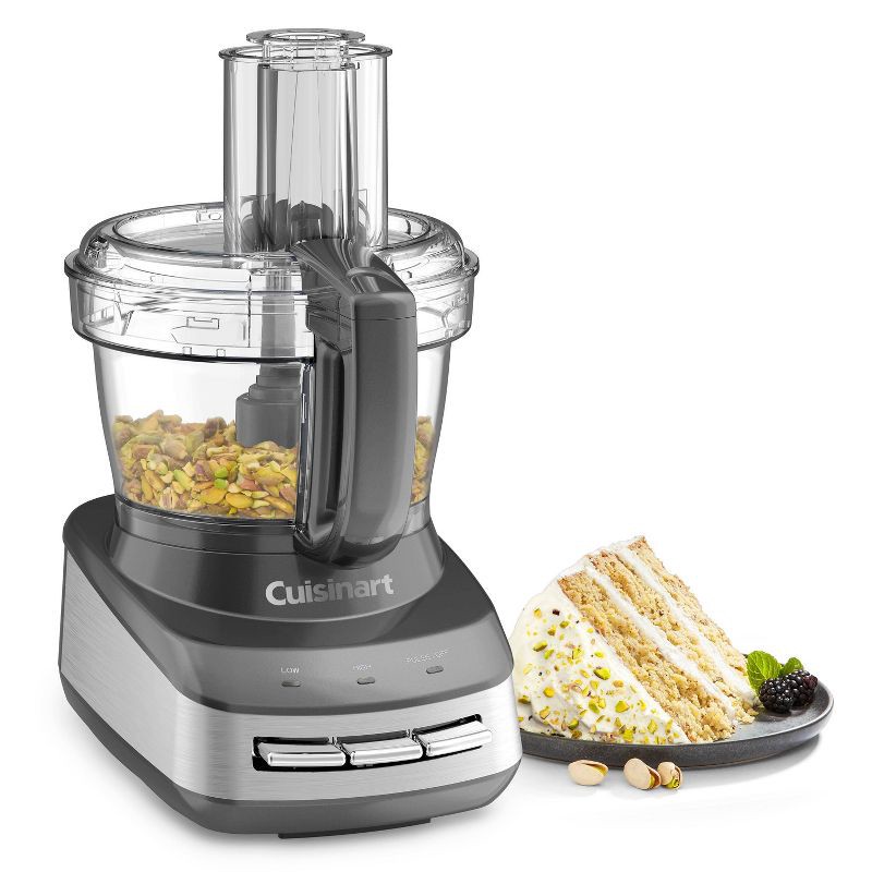 slide 2 of 14, Cuisinart Core Custom 10-Cup Food Processor - Anchor Gray - FP-110AG: Stainless Steel Blades, 2-Speed, 500 Watts, 1 ct