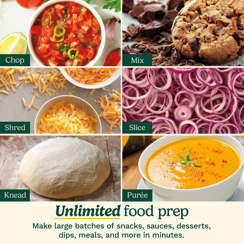 slide 13 of 14, Cuisinart Core Custom 10-Cup Food Processor - Anchor Gray - FP-110AG: Stainless Steel Blades, 2-Speed, 500 Watts, 1 ct