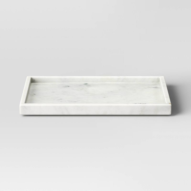 slide 3 of 4, Rectangle Marble Tray White - Threshold™, 1 ct