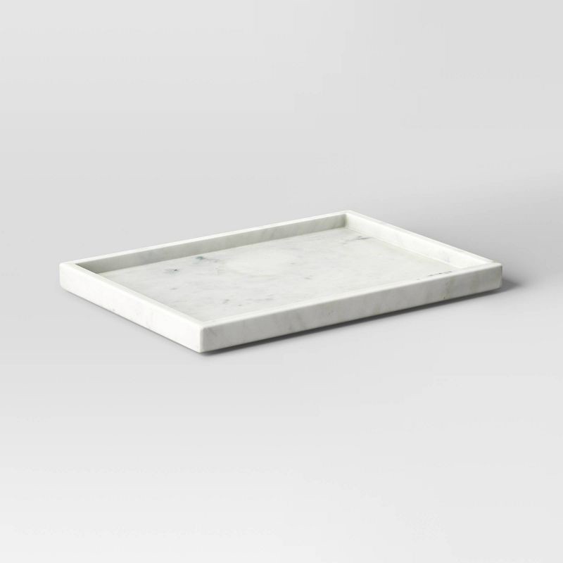 slide 1 of 4, Rectangle Marble Tray White - Threshold™, 1 ct