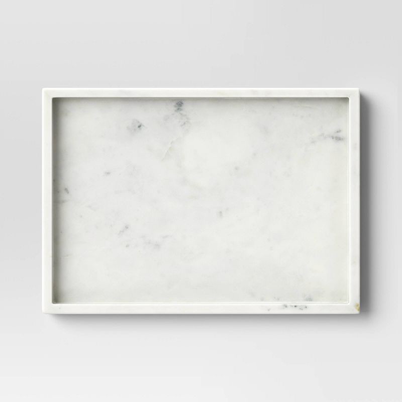 slide 4 of 4, Rectangle Marble Tray White - Threshold™, 1 ct